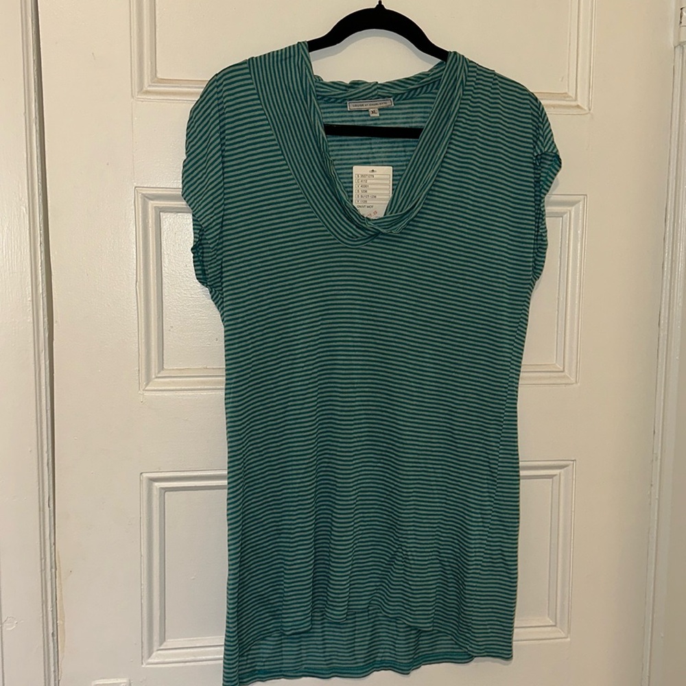 Blue and Grey Stripped Tshirt from Anthropologie